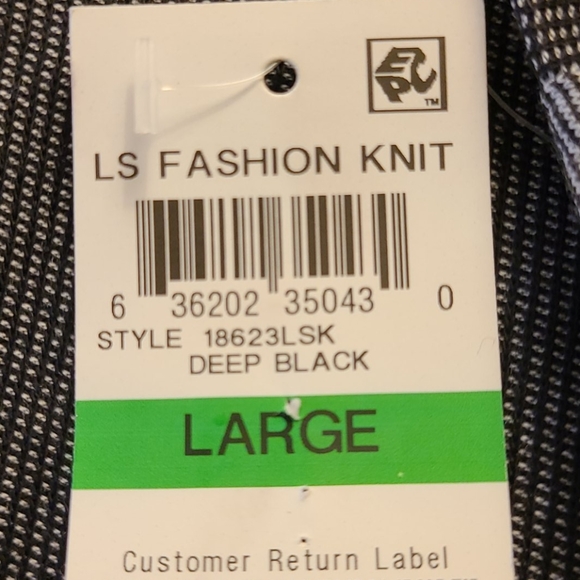 Alfani long-sleeve V-neck tee black gray - Picture 16 of 16